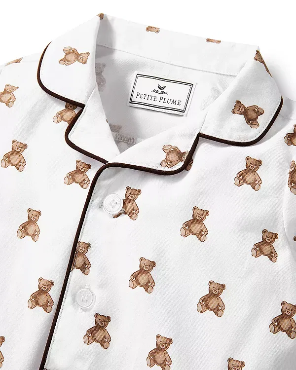 Детский комбинезон с принтом Classic TEDDY Tales Romper Petite Plume, белый — фото 2