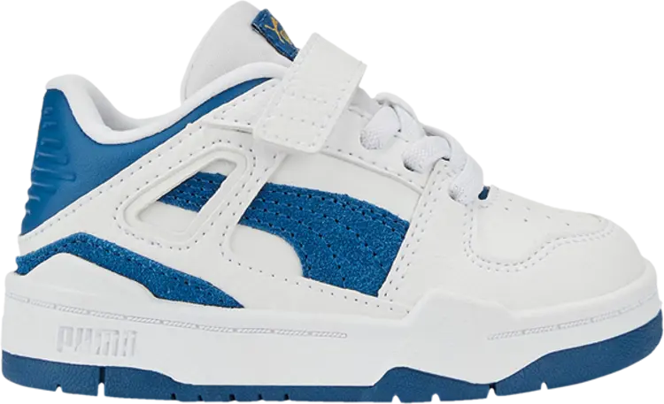 

Кроссовки Puma Slipstream Suede Infant White Lake Blue, белый
