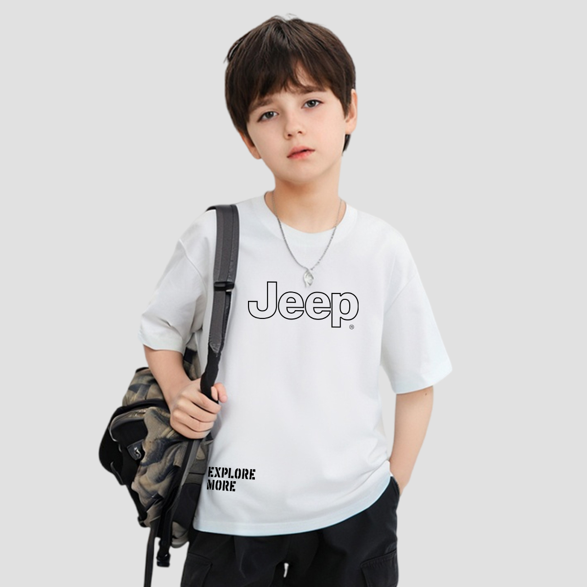 Футболка Unisex Crew Neck Moderate Jeep, sky розовый — фото 4