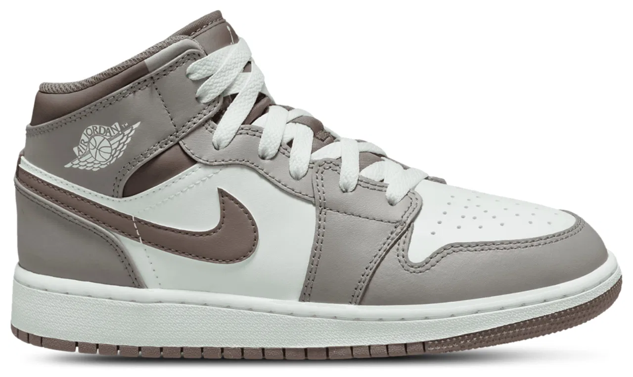 Кроссовки для мальчиков AJ 1 Mid Jordan, цвет Tan/Gray
