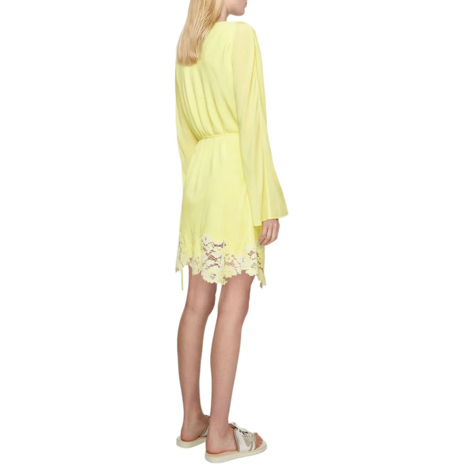 Платье мини с цветочным кружевом Acne Studios, Neon Yellow — фото 4