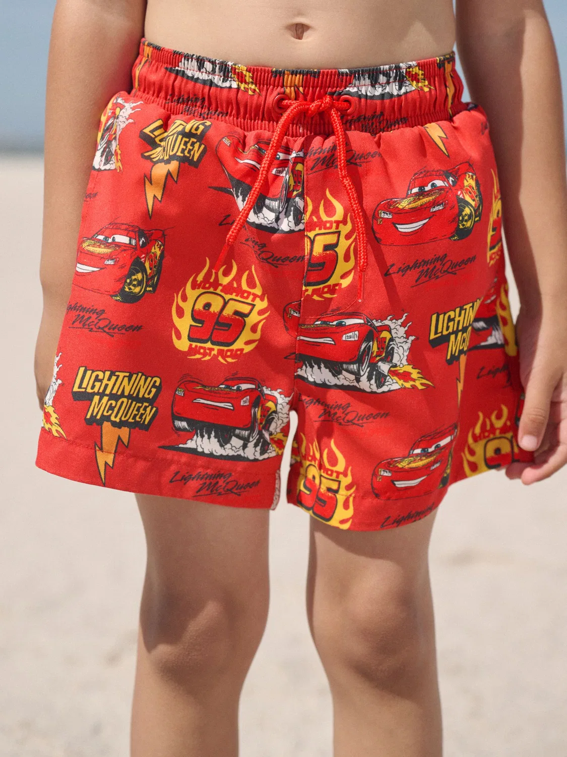 Набор для плавания с Молнией Маккуин, рашгард и шорты Next, Lightening McQueen — фото 4