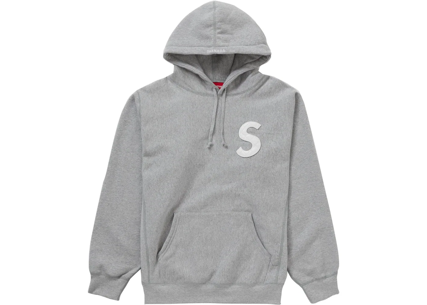 Мужской худи с капюшоном Supreme S Logo Hooded Sweatshirt (SS20), Heather Grey