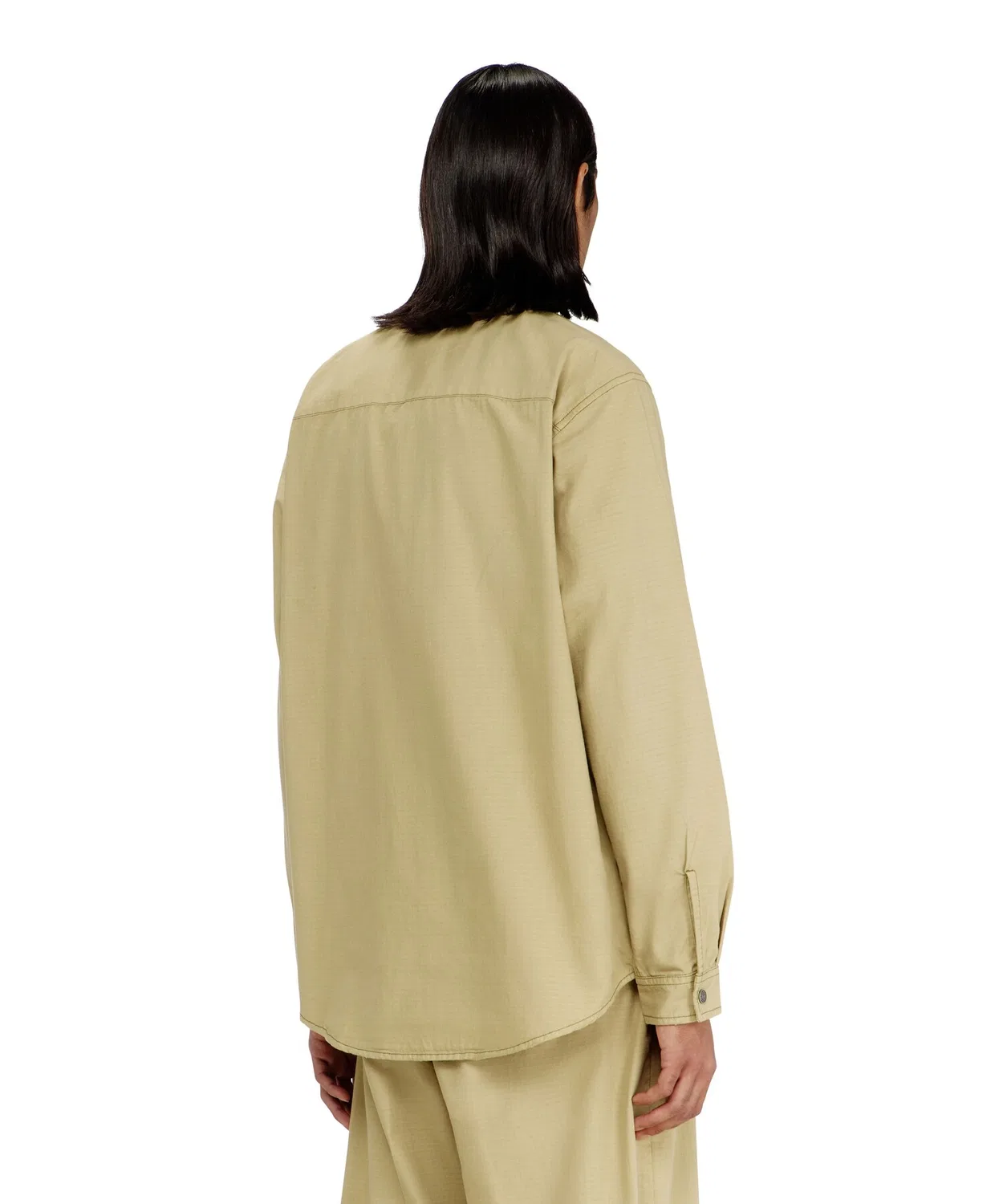 Мужская рубашка с длинным рукавомS-ALIAS-ZIP DIESEL, Beige — фото 2