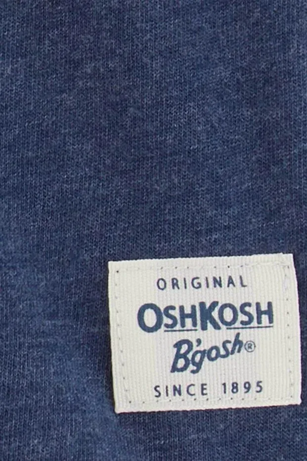 Детская футболка для мальчиков хлопковая Oshkosh, Navy Blue — фото 2