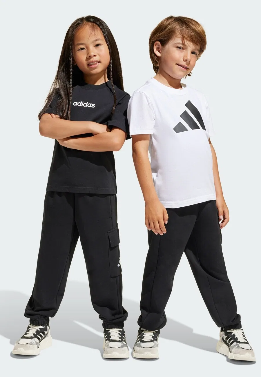 Спортивные брюки ADIDAS SPORTSWEAR Tapered Workout Pants 'Essentials' черного цвета — фото 2