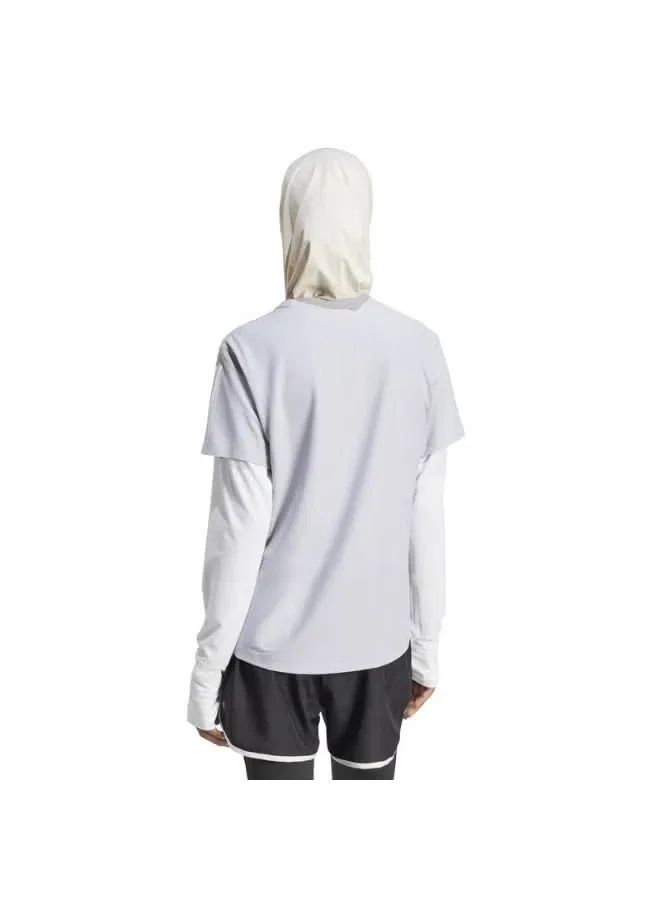 Футболка для бега с влагоотводящей тканью Own the Run Adidas, серый — фото 2