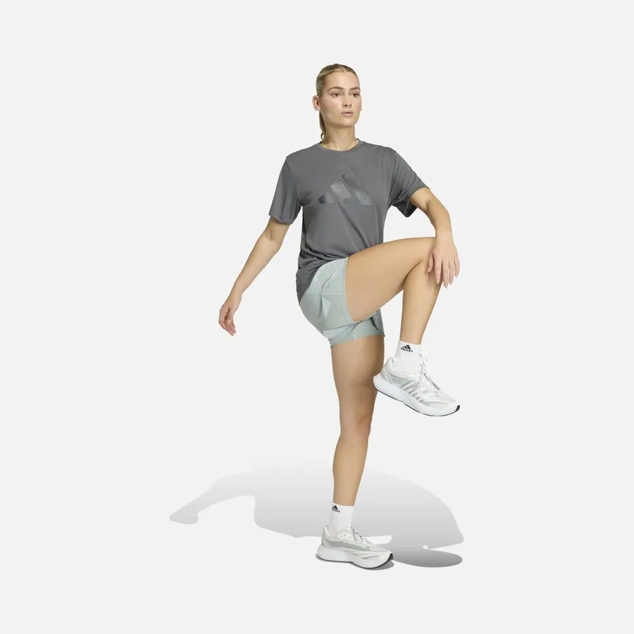 Женская футболка с длинным рукавом Essential Brand Love Running, adidas, Серый — фото 3