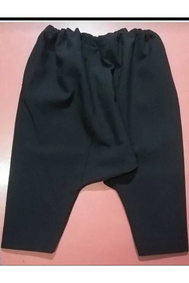 Детские брюки для мальчиков прямого кроя Local boy's adana shalwar that can be weared in all seasons Meşhur Şalvarci Pelin, Black — фото 2