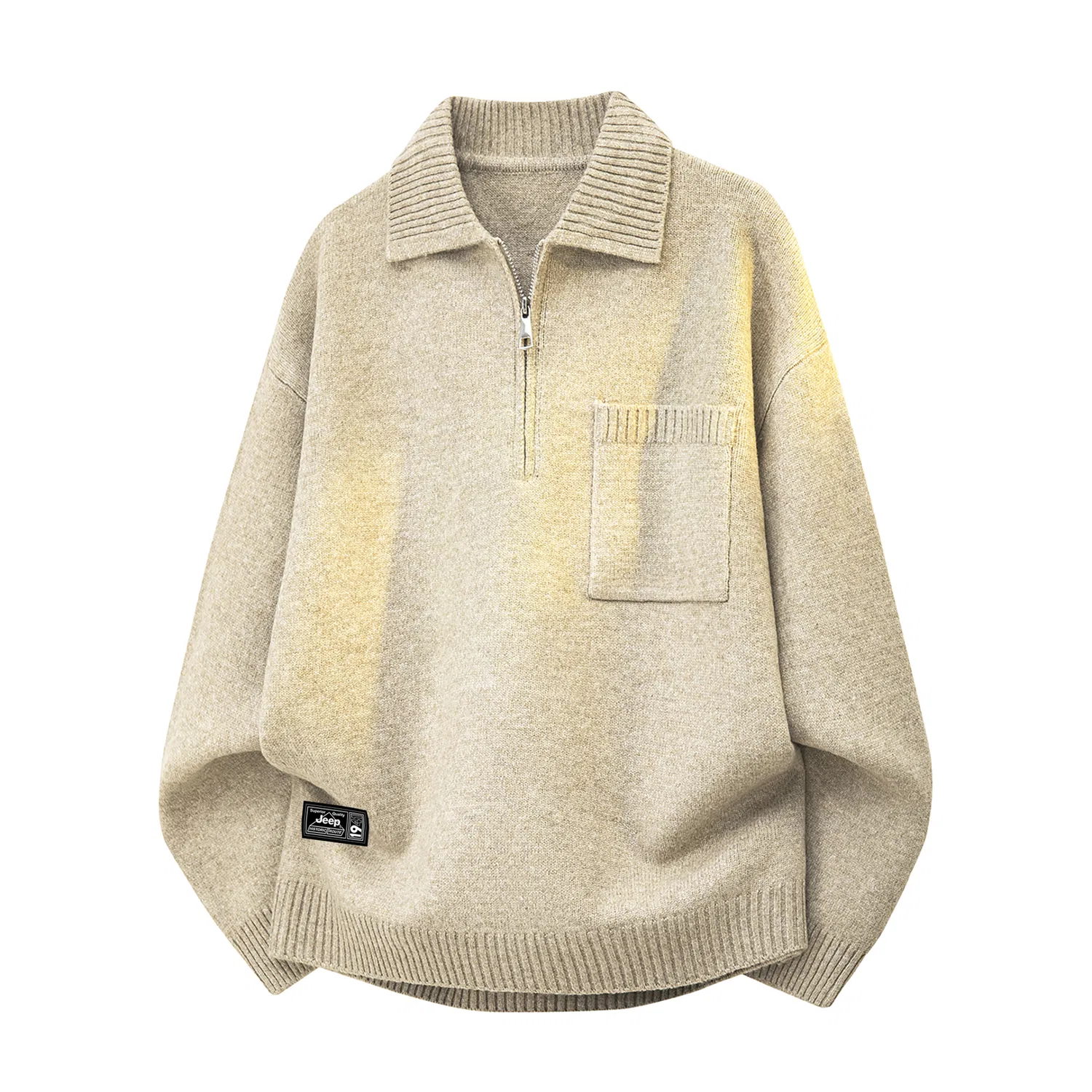 Детский свитер с лацканом Jeep Leisure Collection, Khaki