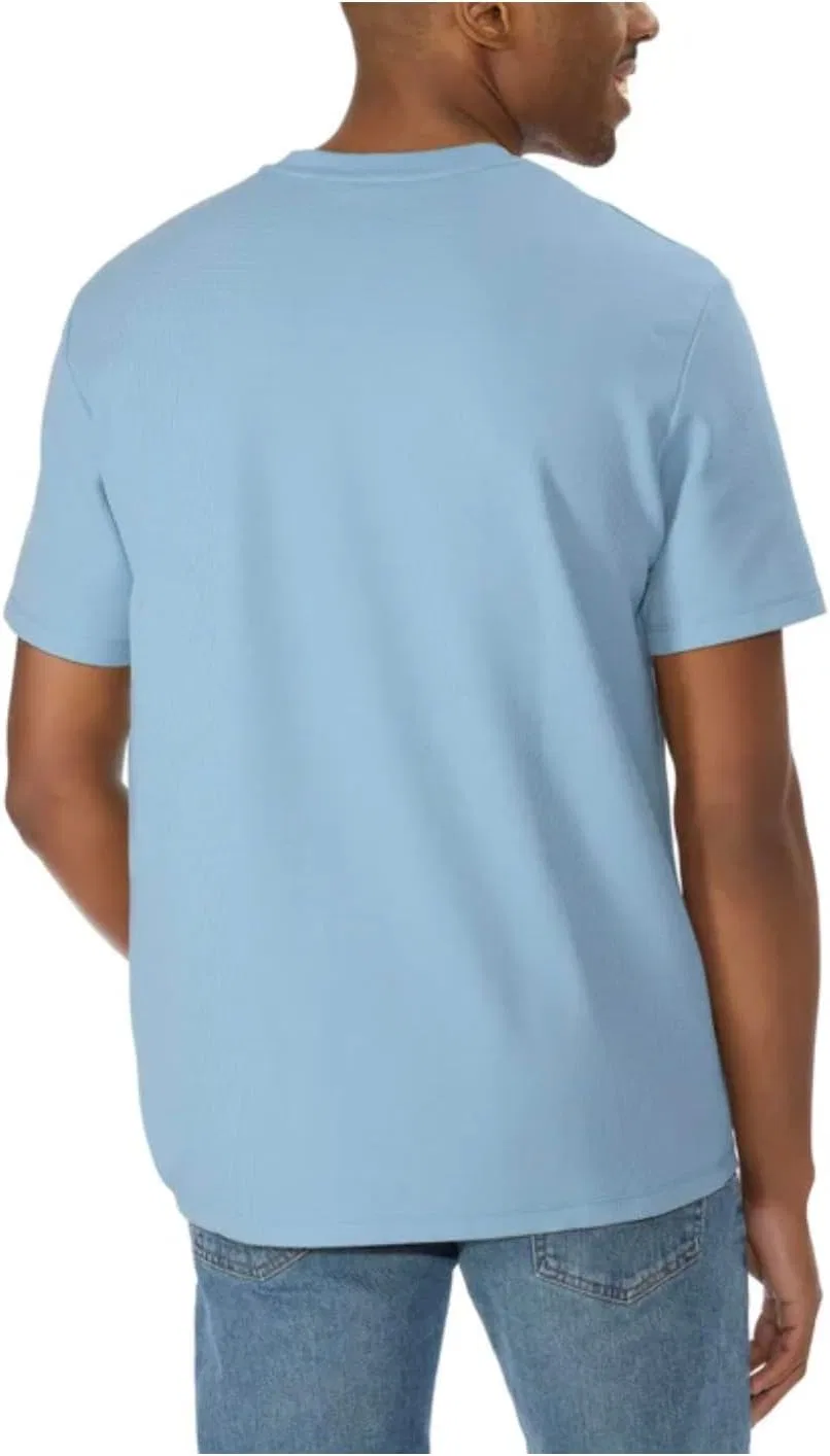 Мужская классическая футболка с вафельной текстурой Calvin Klein, Blue — фото 2