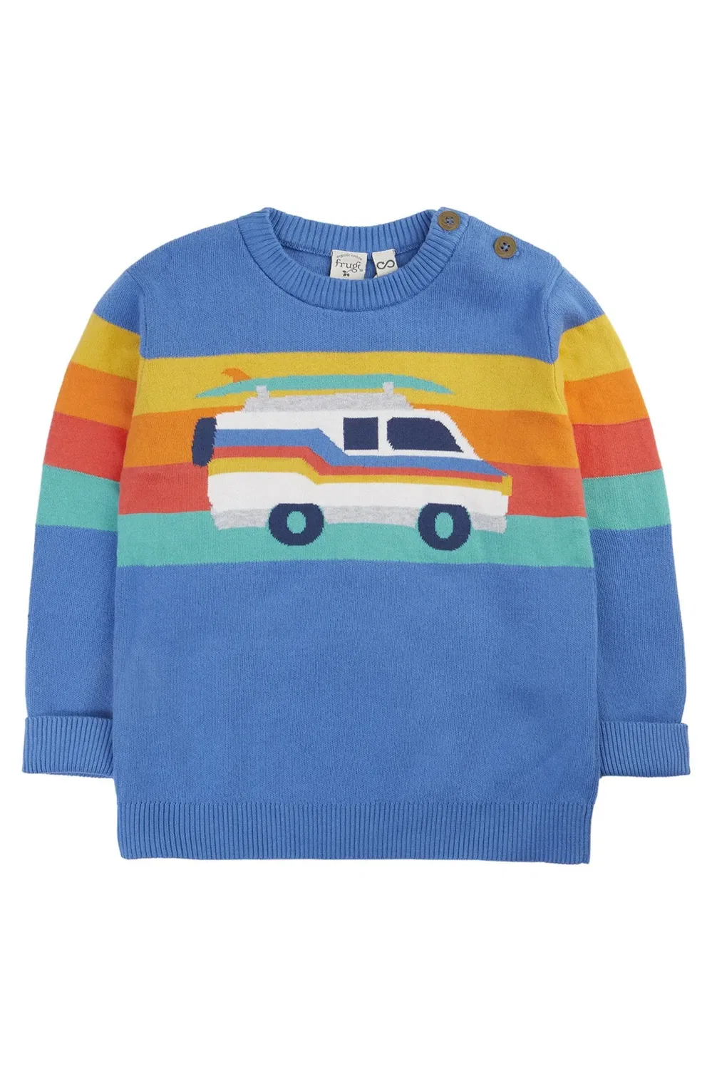 Детский вязаный джемпер Elwood Frugi, Blue