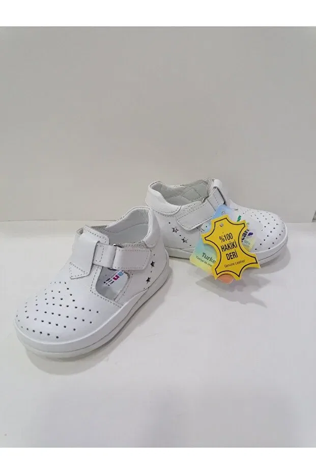 Детские туфли для девочек кожаные Özgür Kids, White