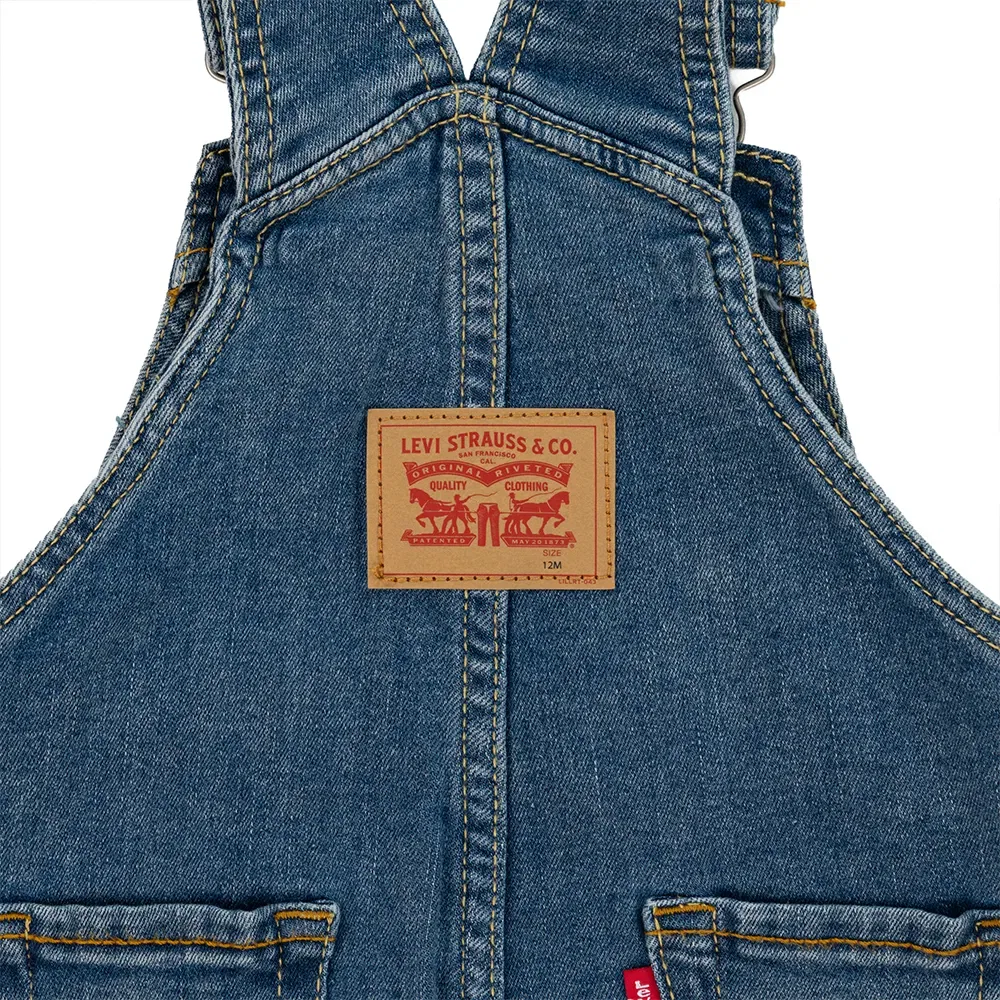 Детский комбинезон для девочек с регулируемыми бретелями Levi's, Blue — фото 4
