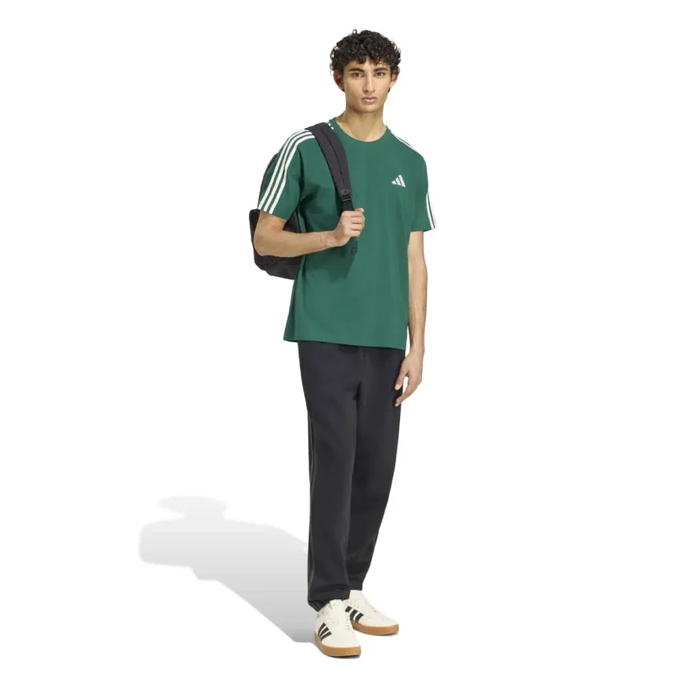 Мужские спортивные брюки с зауженным кроем Essentials 3-Stripes Adidas, Black — фото 4