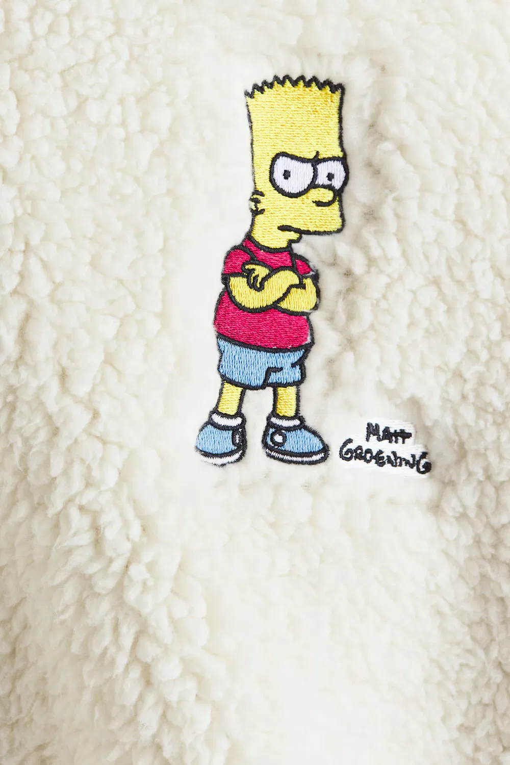 Толстовка из плюшевого флиса с вышитым рисунком H&M, Cremefarben/The Simpsons — фото 3
