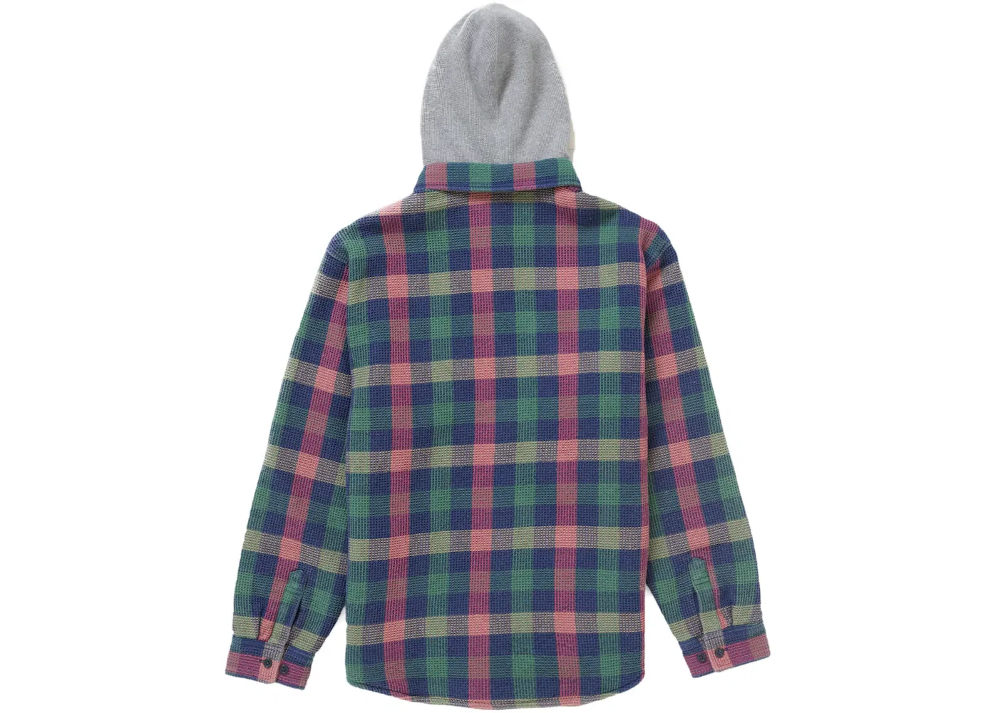 Мужская рубашка-худи с капюшоном в клетку Waffle Plaid Supreme, Multicolor — фото 3
