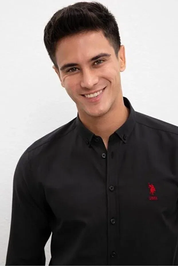 Мужская рубашка с длинным рукавом U.S. Polo Assn., Black