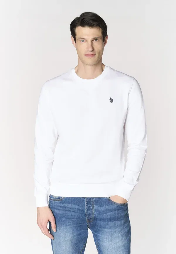 Худи из хлопка U.S. Polo Assn. bianco, белый