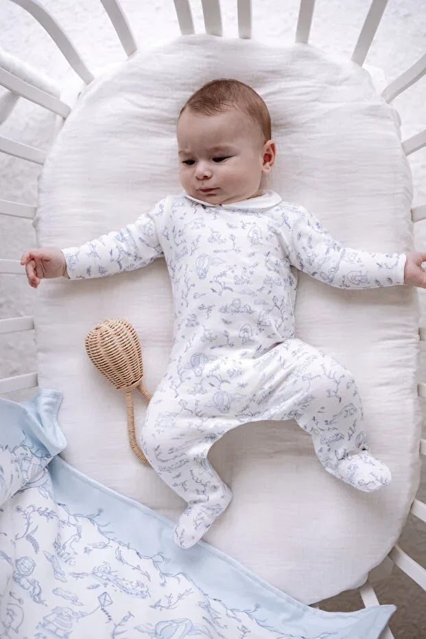 Детский комбинезон для девочек хлопковый Atelier Babbi, Blue — фото 3