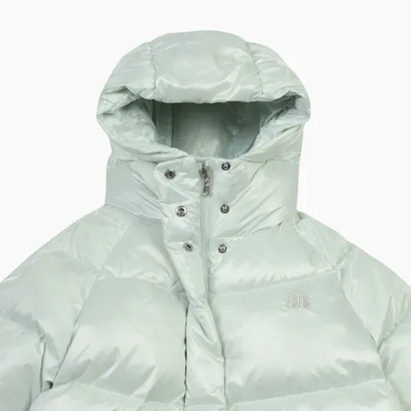 Пуховик длинный с капюшоном и сборками, Benetton Kids — фото 4
