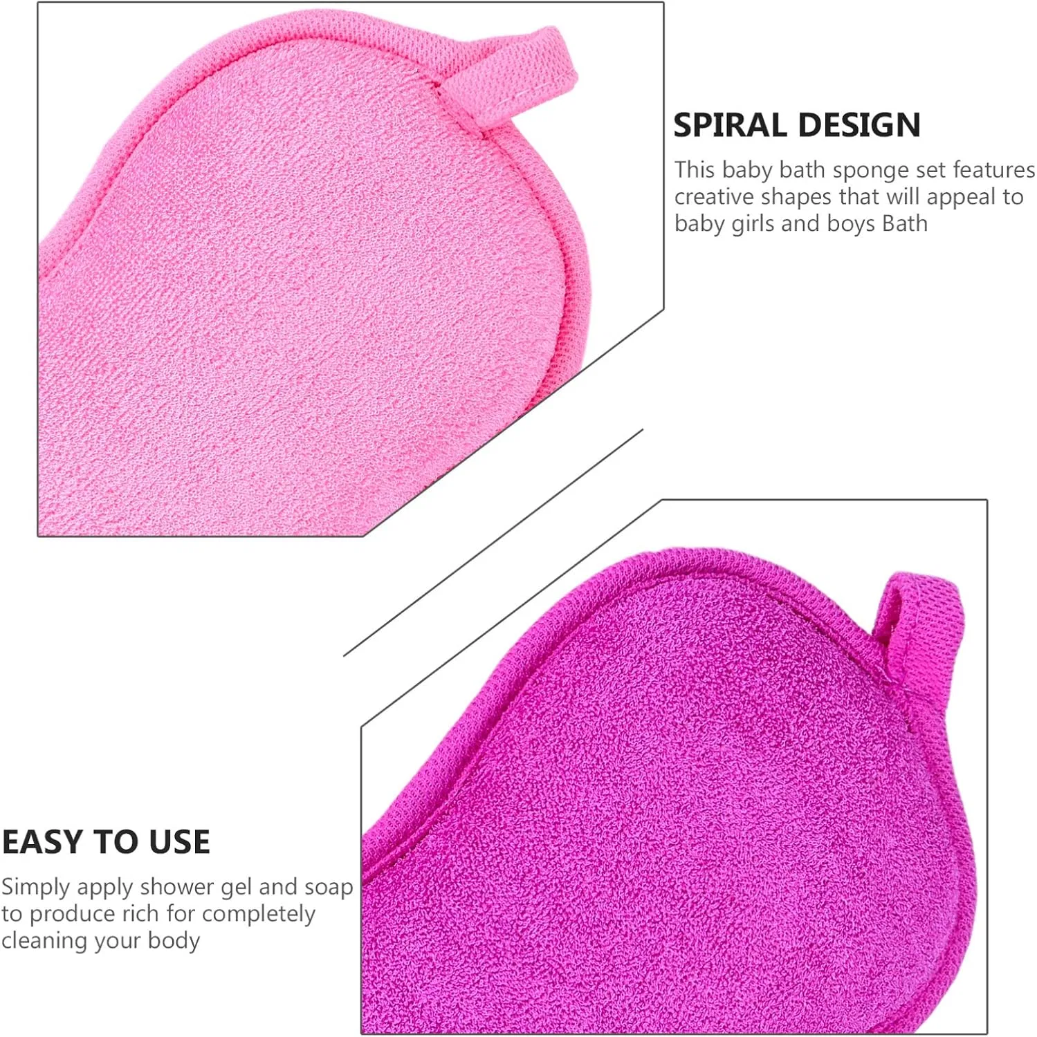 Мочалка для тела Peanut Shape, Beavorty, набор 12 шт, 15x9.5 см, мультиколор — фото 3