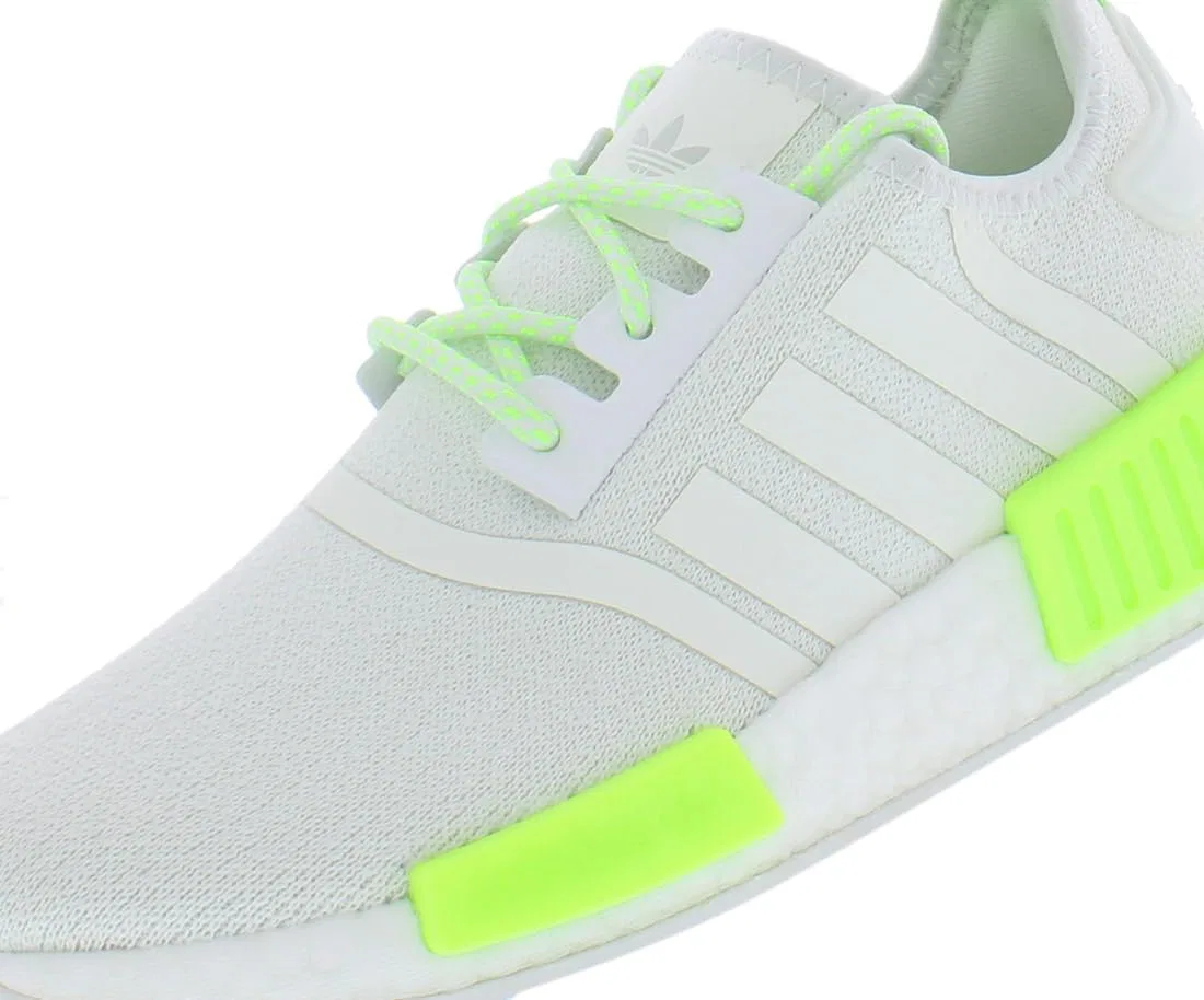 Детские кроссовки для мальчиков adidas NMD R1 GS, White/Green-White — фото 3