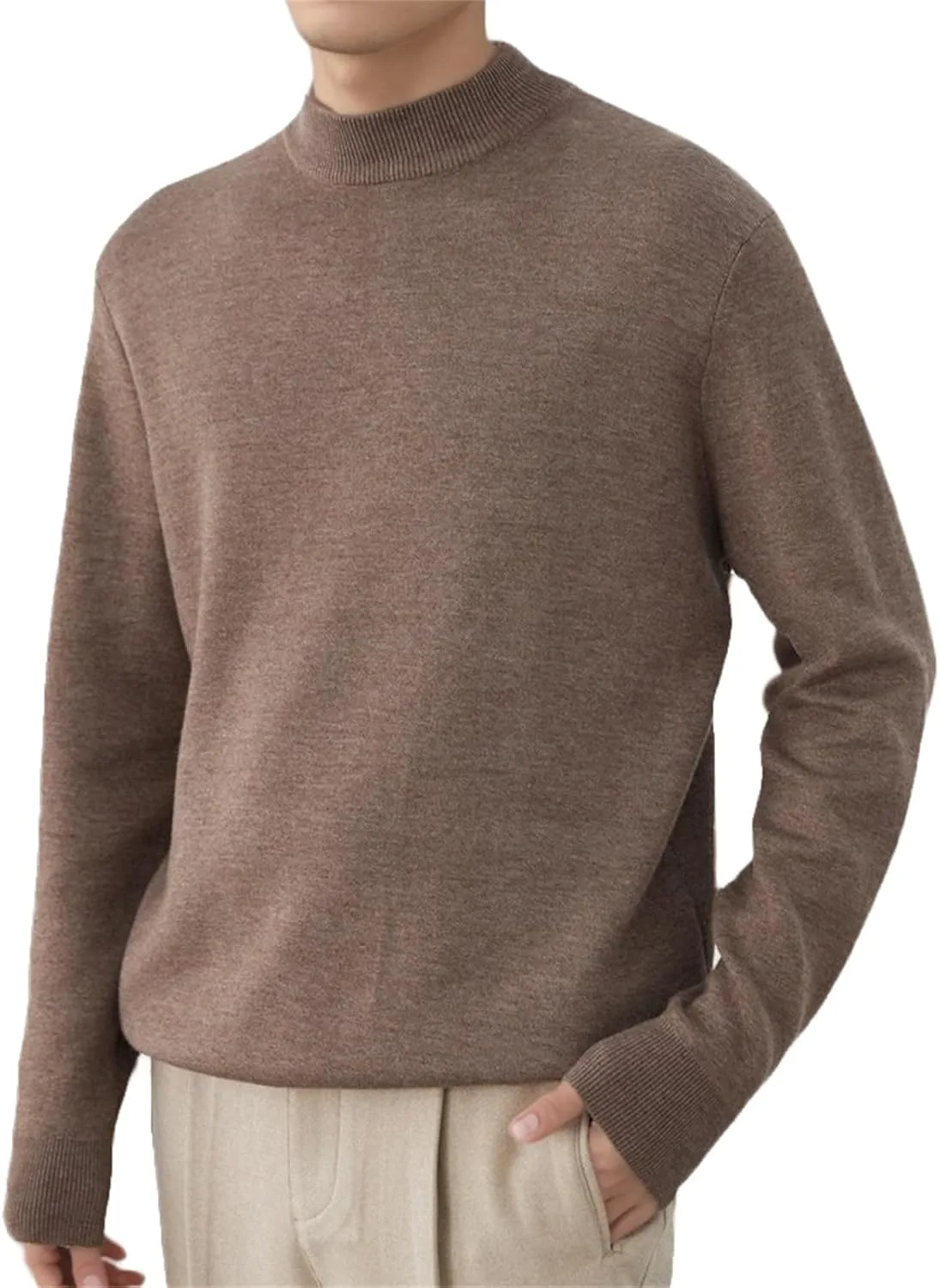 

Мужской свитер-пуловер с круглым вырезом и длинными рукавами, Slim Fitted, размеры S~4XL