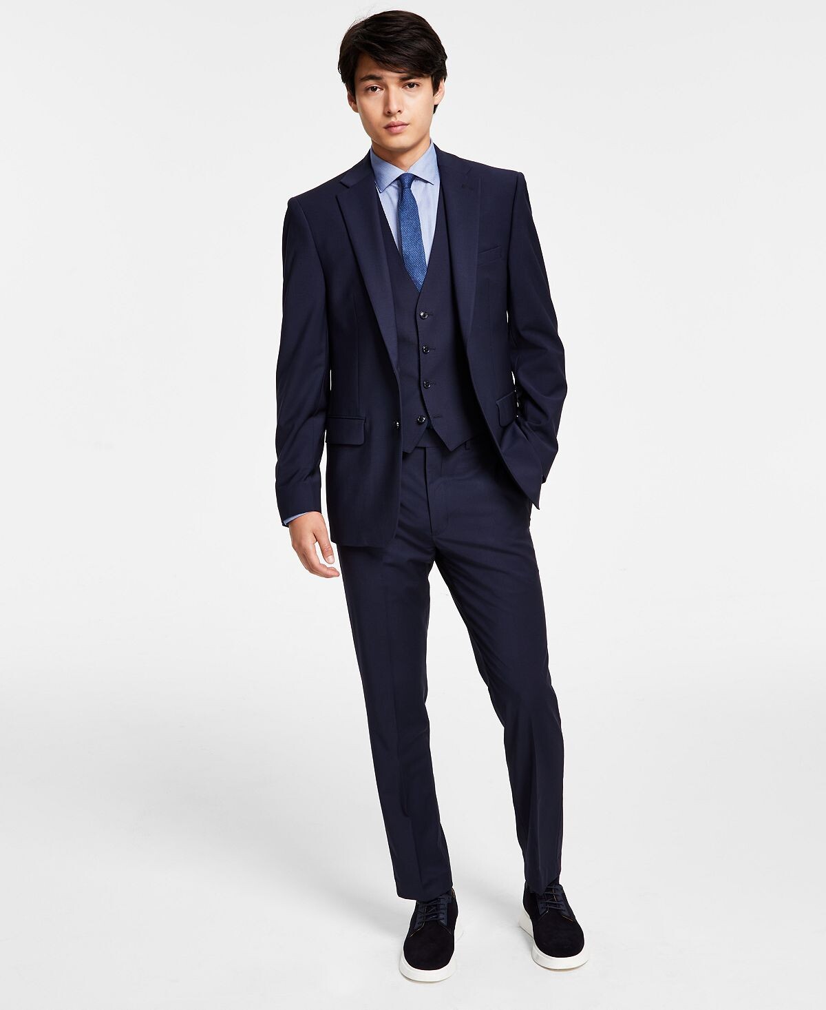 

Мужской костюм infinite stretch solid slim fit, раздельные части Calvin Klein, синий
