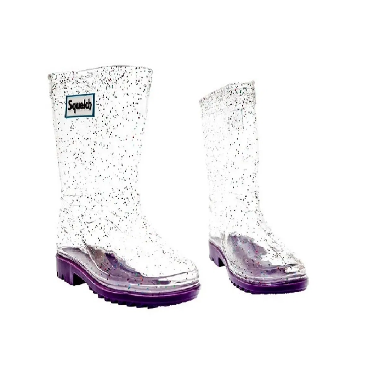 Блестящие прозрачные резиновые сапоги Squelch Wellies, Clear
