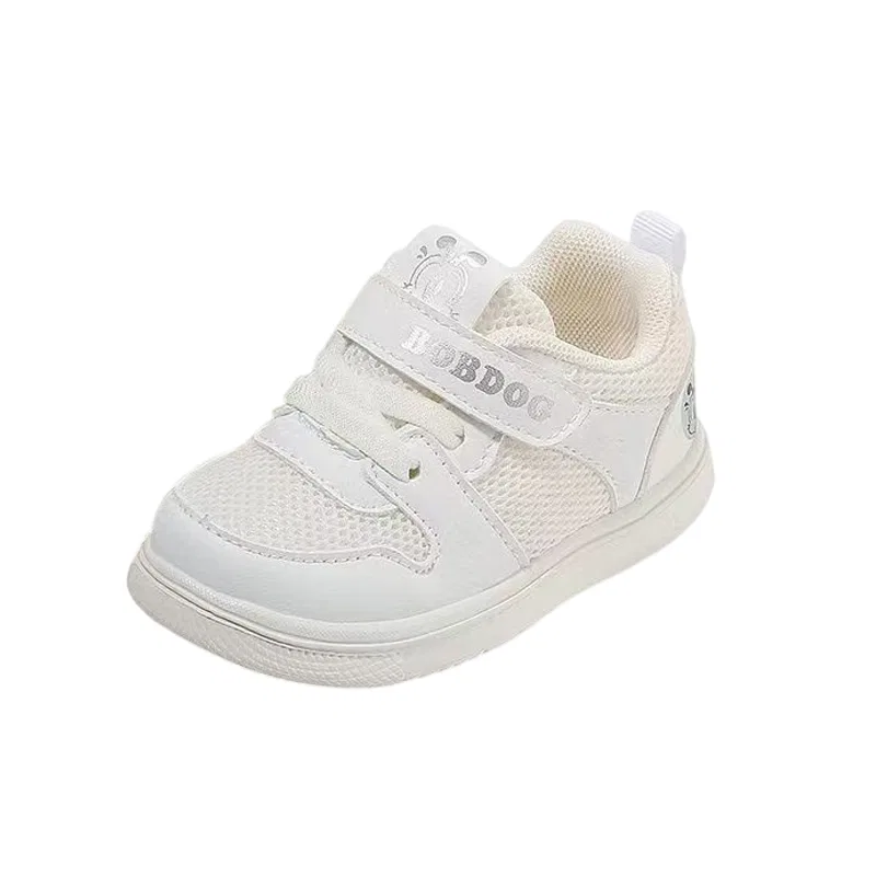 Детские кроссовки для малышей с дышащей сеткой BOBDOG, White Breathable Mesh