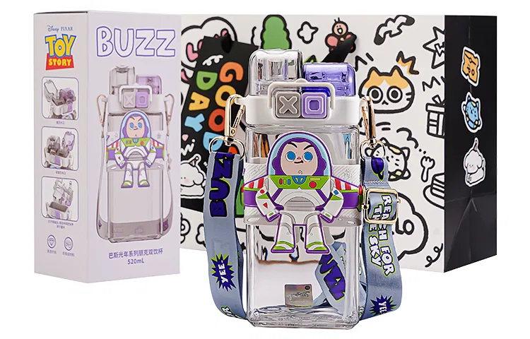 Детский стакан с трубочкой 520 мл, модель Buzz Lightyear, Disney, Multicolor