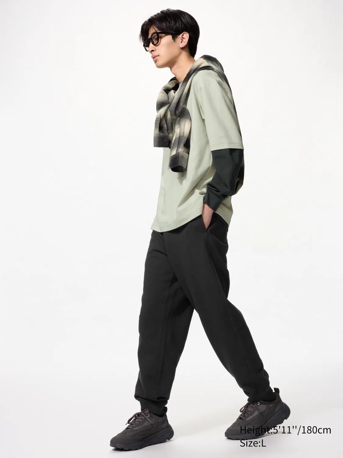 Спортивные штаны Uniqlo, универсальные, черный