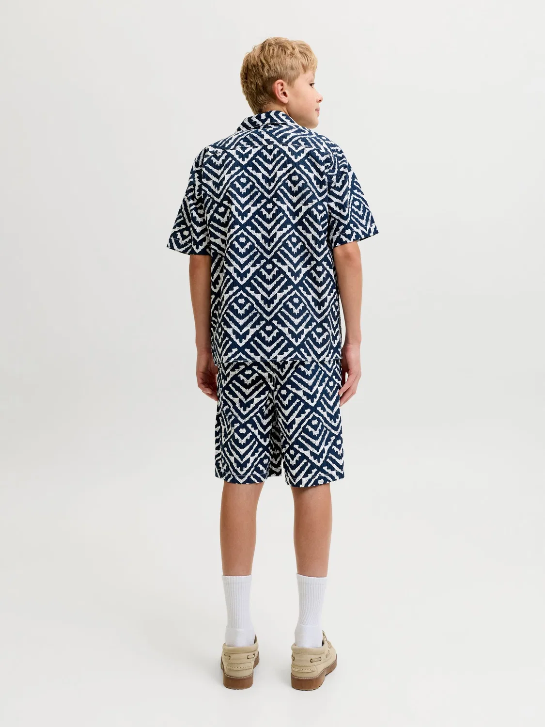 Шорты повседневные из сирсакера JACK & JONES JUNIOR, синие — фото 2