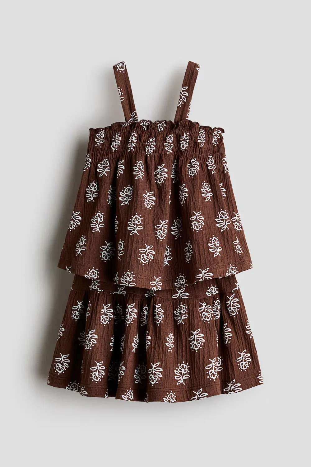 Комплект из двух предметов: топ и юбка H&M, Dunkelbraun/Blumen