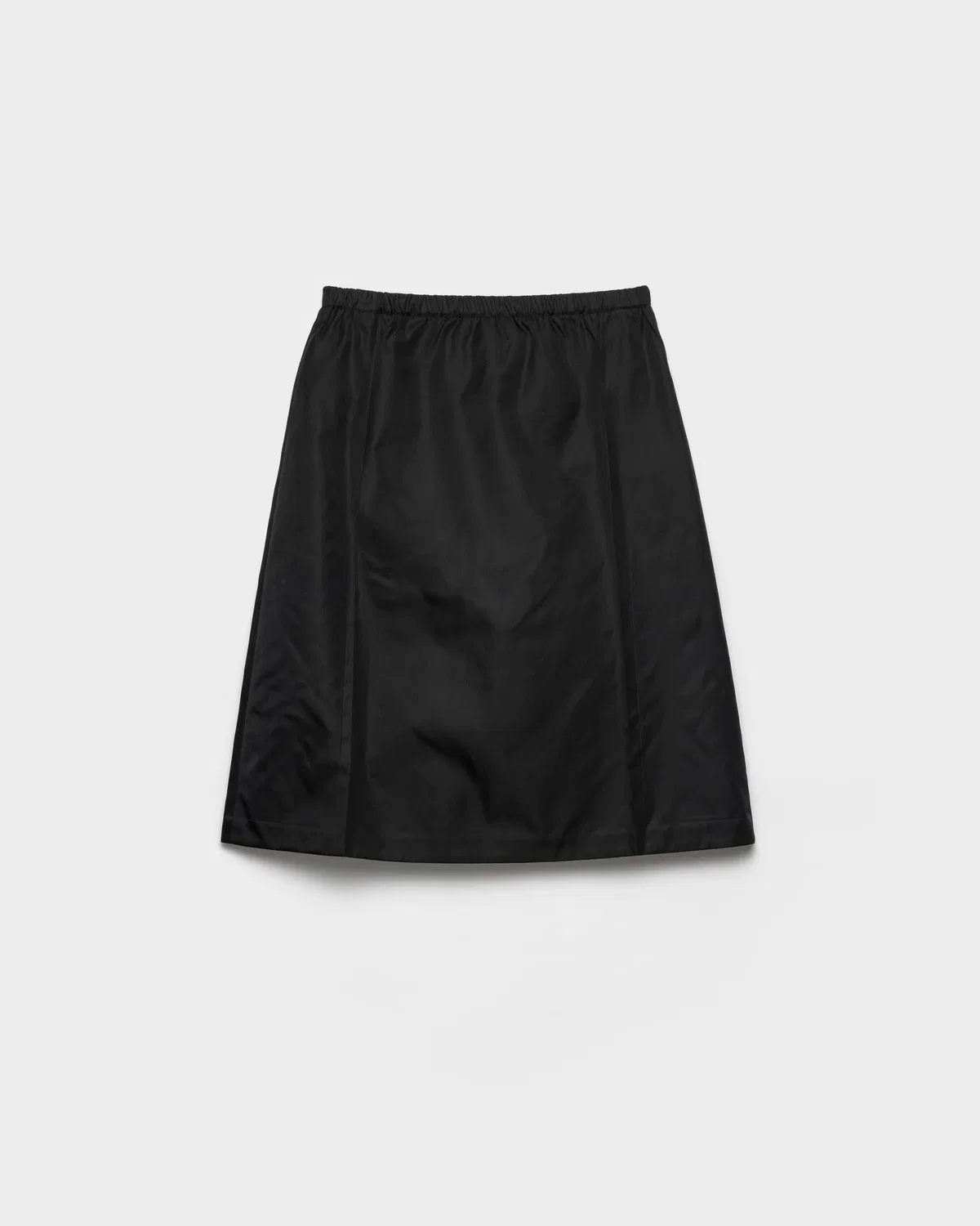 Юбка А-силуэта из нейлона Prada, черный