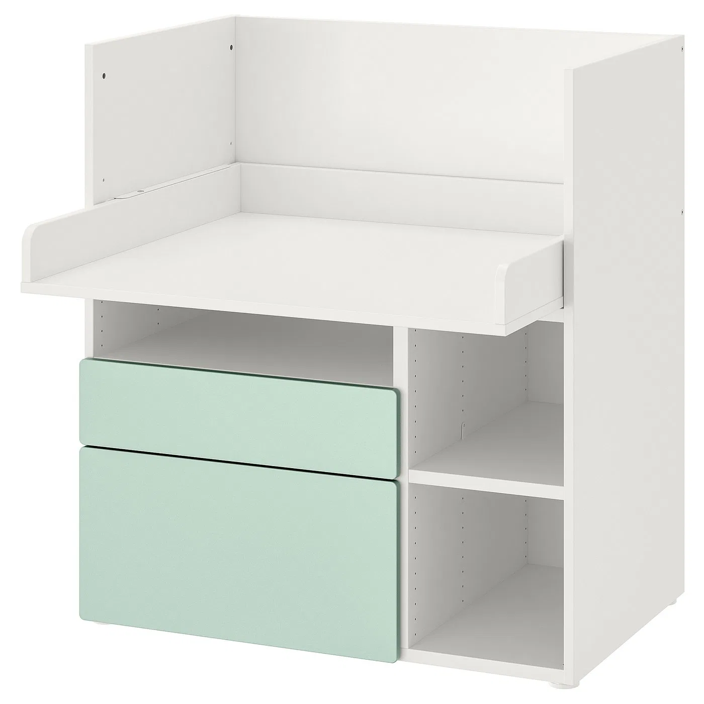 IKEA SMÅSTAD Пеленальный столик, белый со светло-зеленым цветом, с 3 ящиками, 90x79x100 см — фото 2