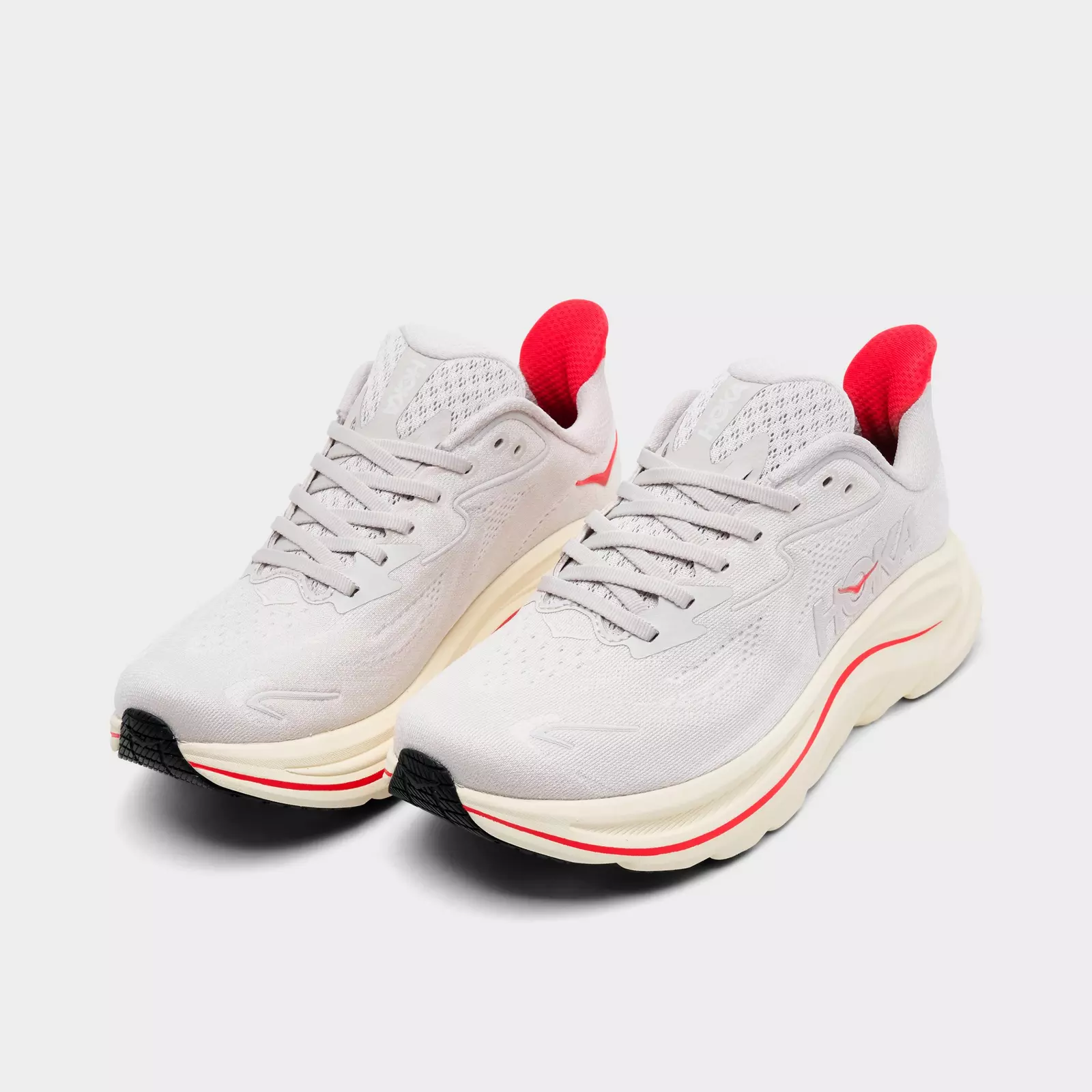 Кроссовки Women's HOKA Clifton 10 Running, красный/серый — фото 2