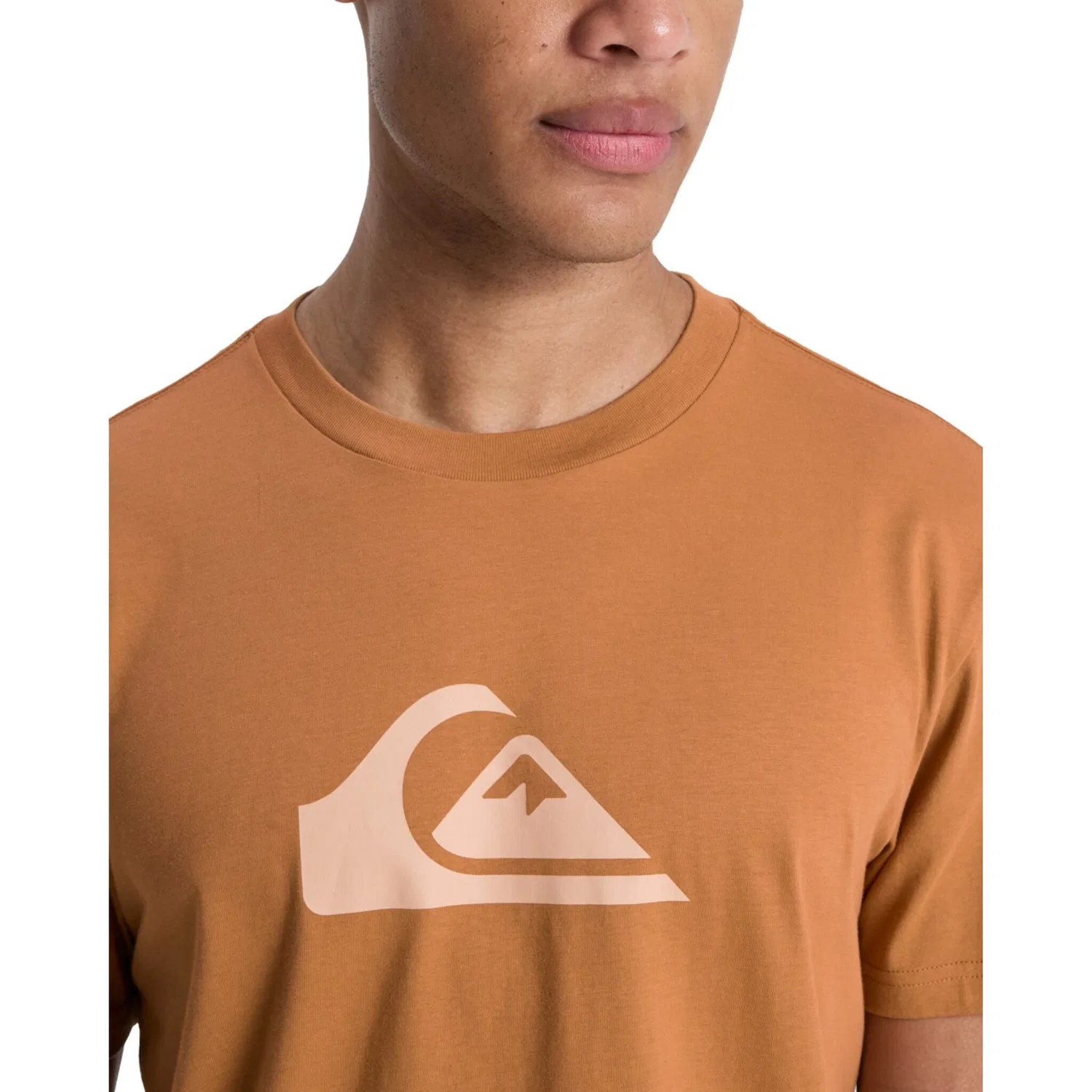 Детская хлопковая футболка с принтом Quiksilver, Tobacco Brown — фото 4
