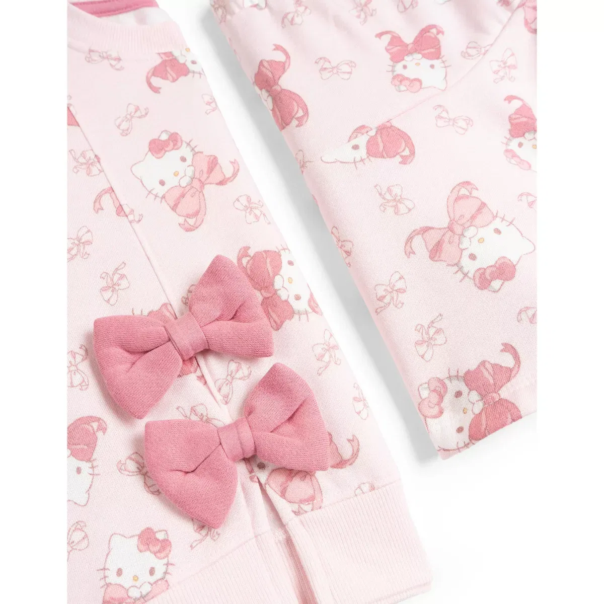 Детский комплект свитшота и юбки для девочек с принтом Hello Kitty, Pale Rose Pink — фото 4
