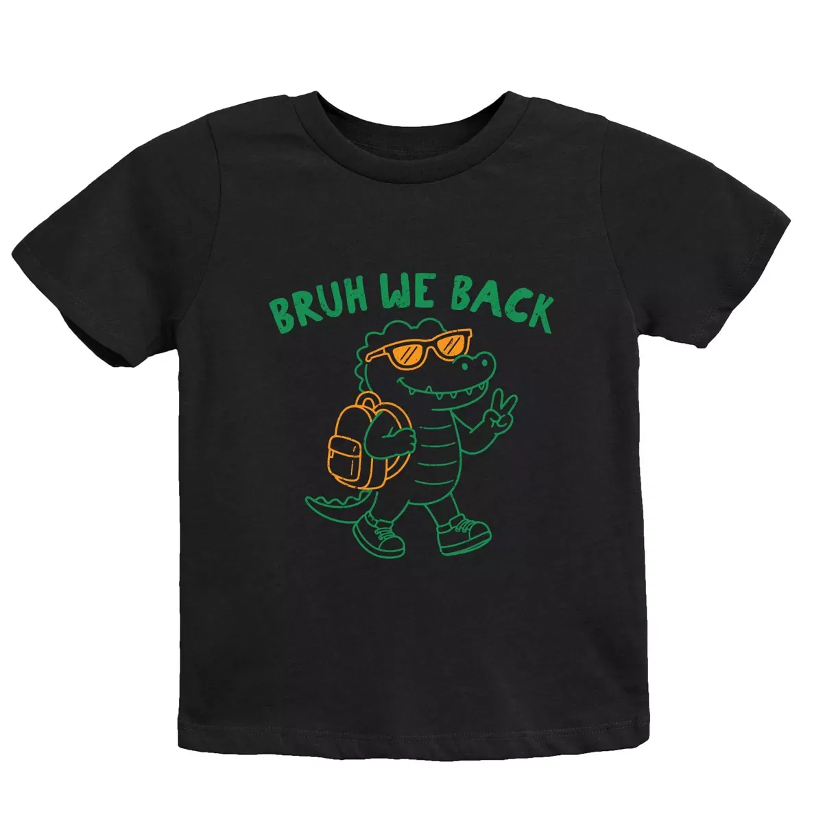 Детская футболка с принтом Bruh We Back Crocodile The Juniper Shop, Black