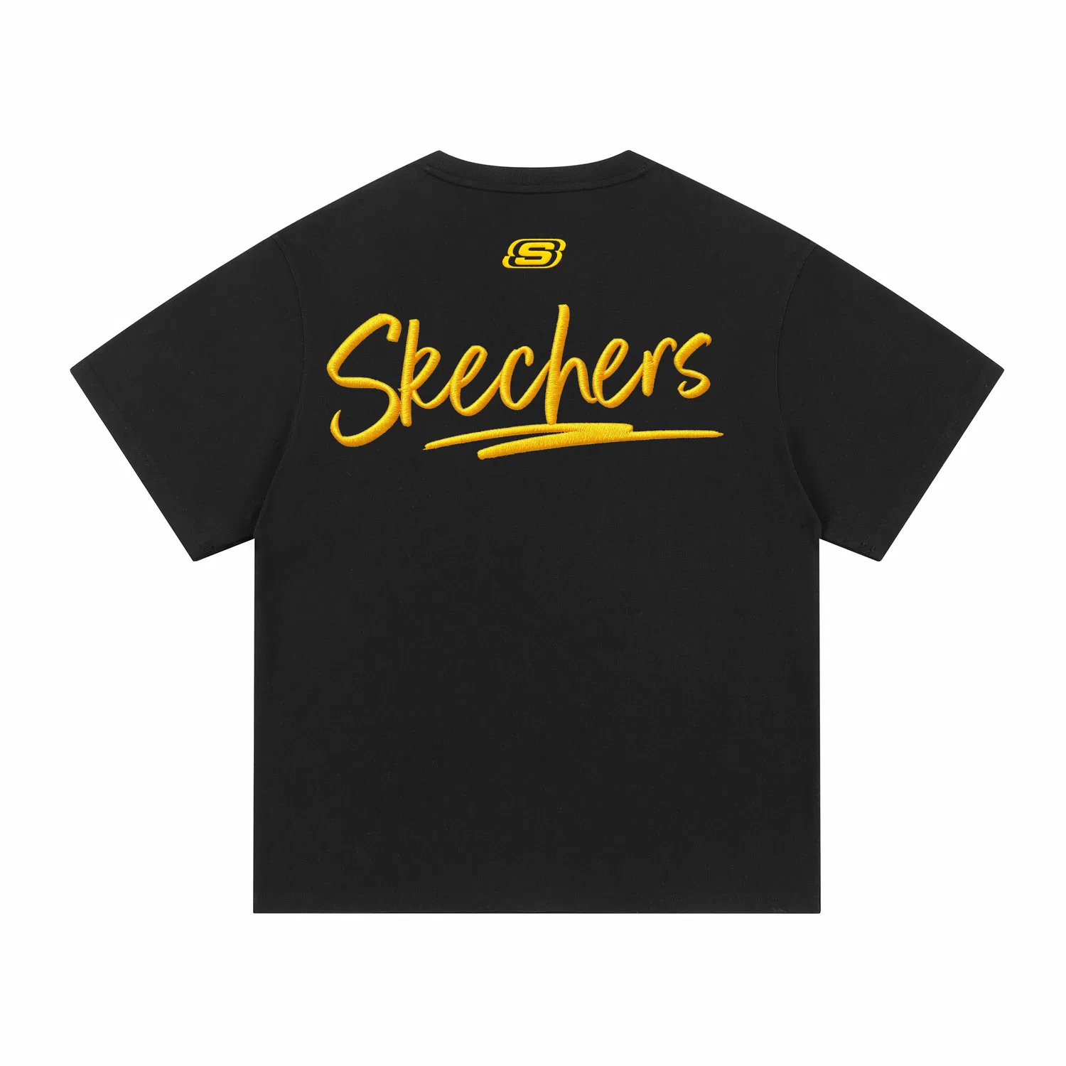 Детская футболка с круглым вырезом Skechers, Black Yellow