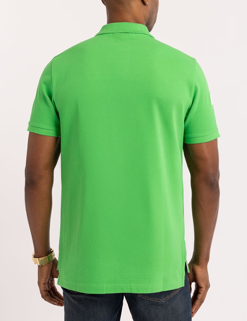 Мужская футболка-поло U.S. Polo Assn. Multi Color Big Logo Solid, зеленый — фото 2