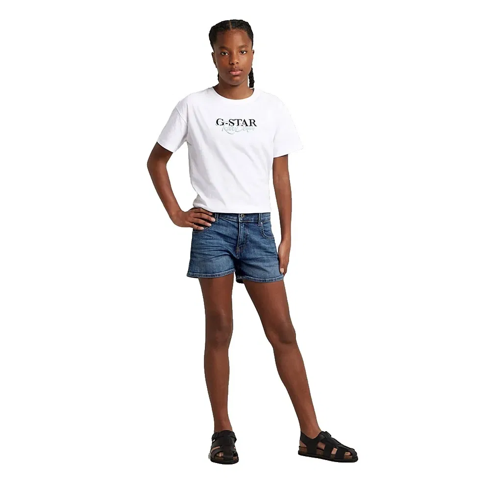 Шорты джинсовые Skinny Fit 3301 G-Star, синий — фото 4