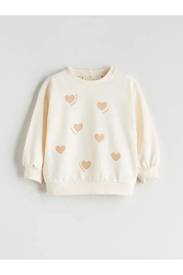 Детский спортивный комплект для девочек с принтом Zeyderkids, Beige — фото 2