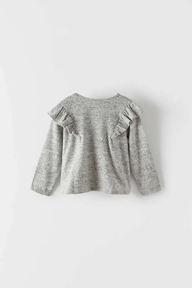 Детская футболка для девочек с текстурой Zeyderkids, Gray — фото 3