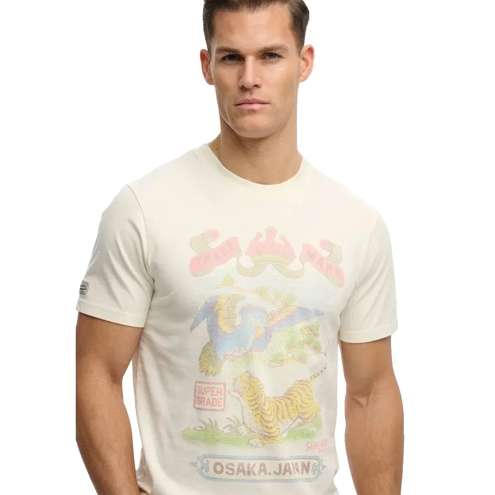 Футболка Superdry Tokyo Relaxed Fit, бежевый — фото 4