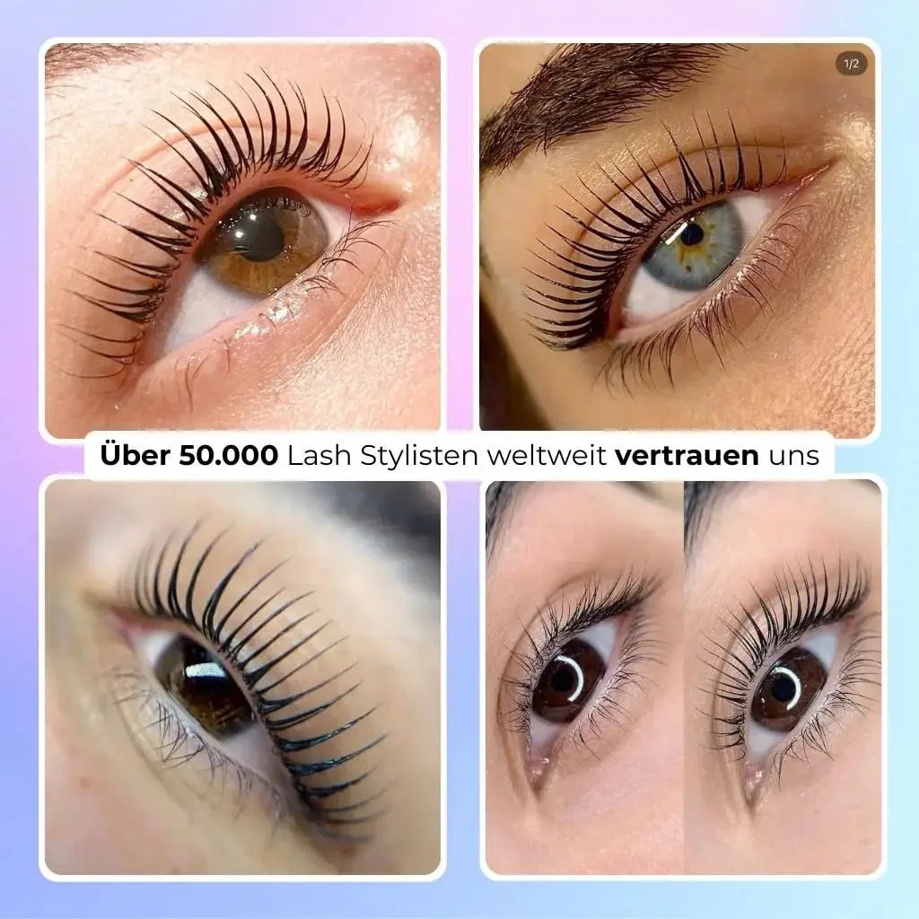 Набор для ламинирования ресниц Korean Lash Lift Kit Beamlight Lashes, 3 лосьона по 10 мл, пудра, подушечки, инструменты, Black — фото 2