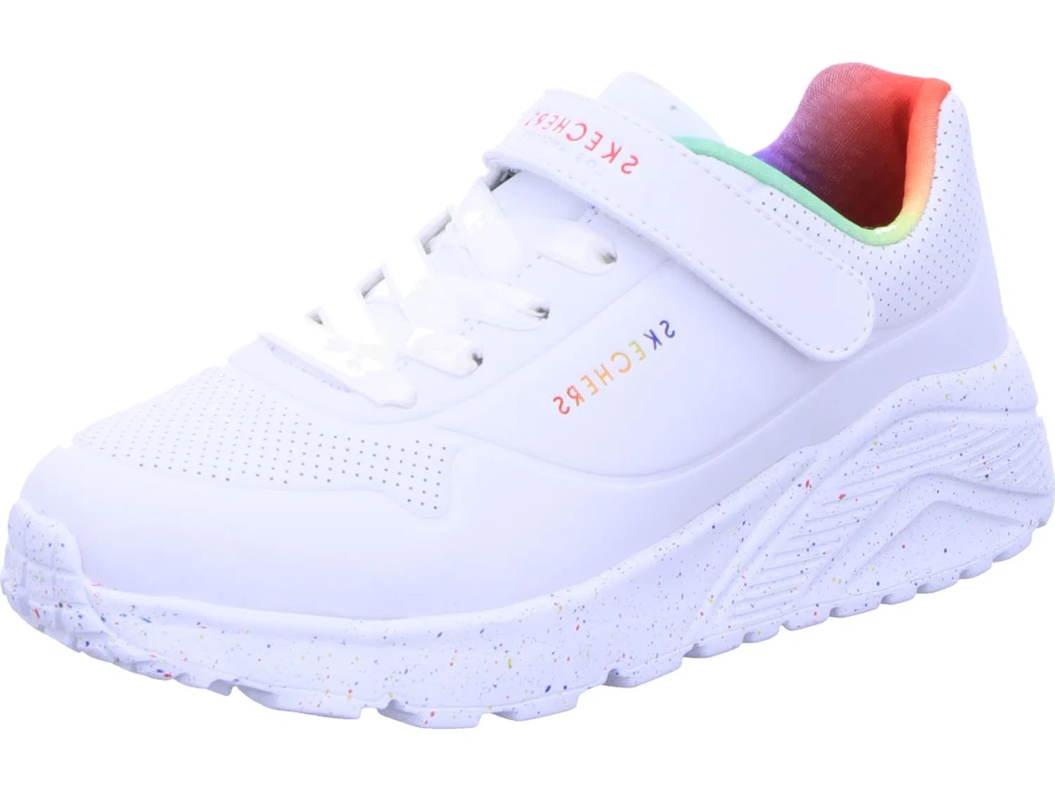 Детские кроссовки для девочек с принтом Uno Lite 310451l Skechers, White