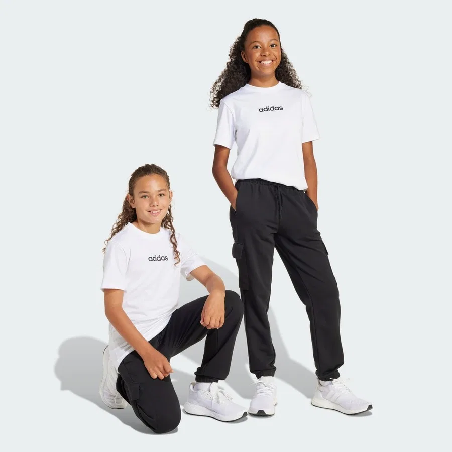 Штаны спортивные с карго-карманами Essentials Cargo Pants Kids adidas, Черно-белый